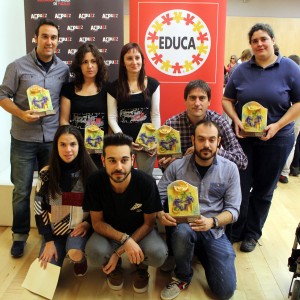 Los vencedores en el Primer Torneo Polular de Puzzles en Burgos. 